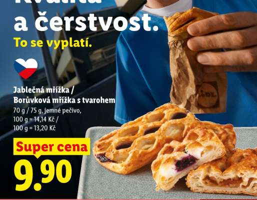Jablečná mřížka / Borůvková mřížka s tvarohem