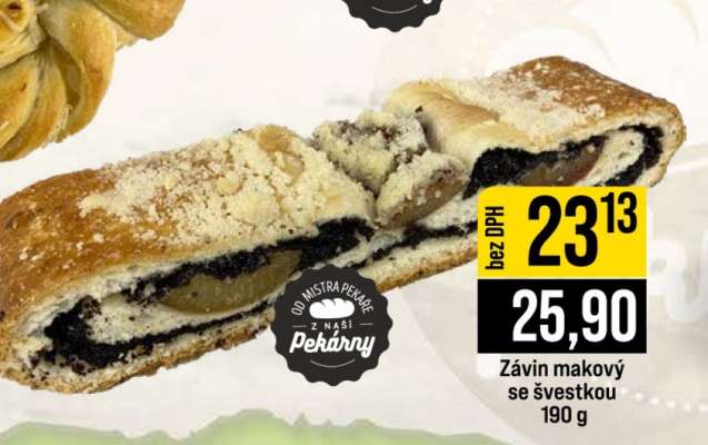 Závin makový se švestkou