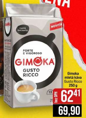 Gimoka mletá káva Gusto Ricco 250 g