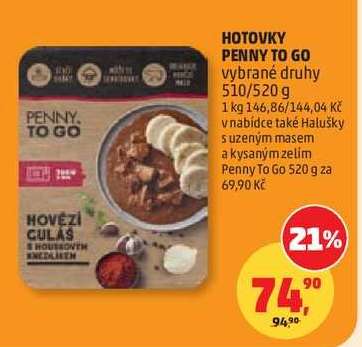 PENNY TO GO Hovězí guláš s houskovým knedlíkem