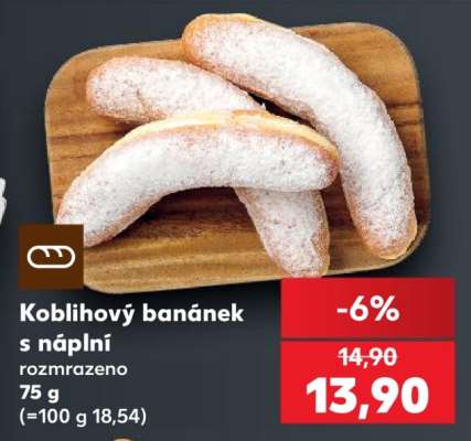 Koblihový banánek s náplní