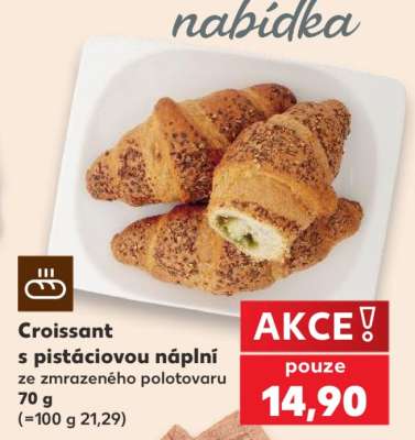 Croissant s pistáciovou náplní