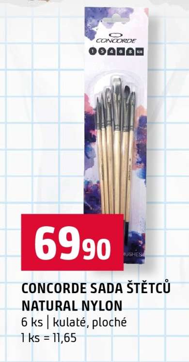 CONCORDE SADA ŠTĚTCŮ NATURAL NYLON