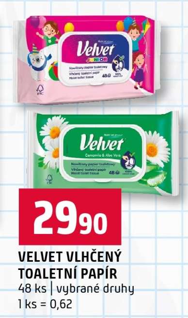 Velvet VLHČENÝ TOALETNÍ PAPÍR