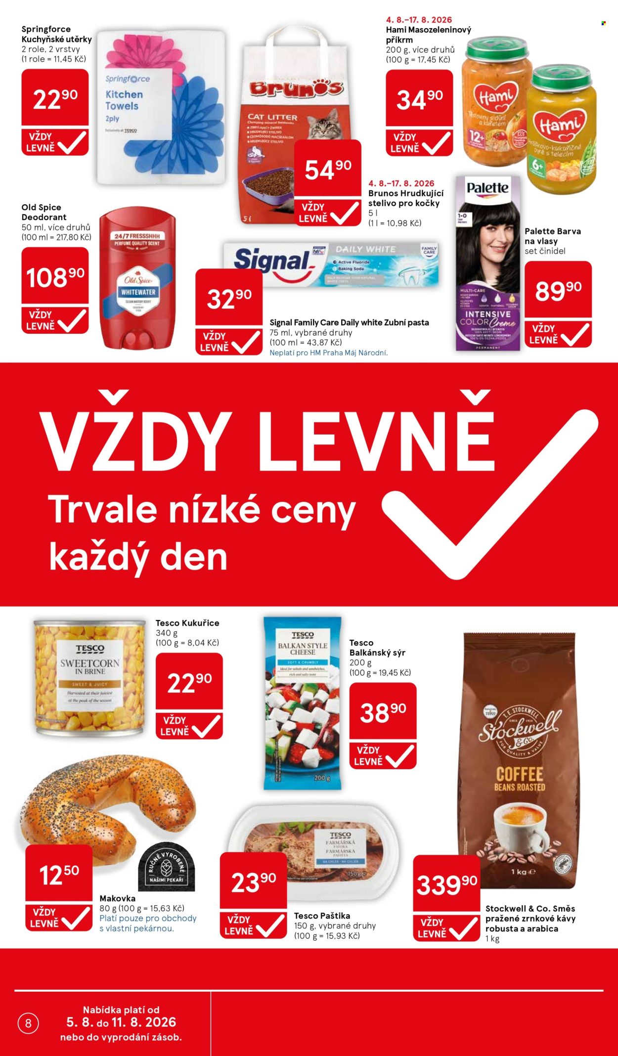 Leták TESCO - 5.8.2026 - 11.8.2026. Strana 8