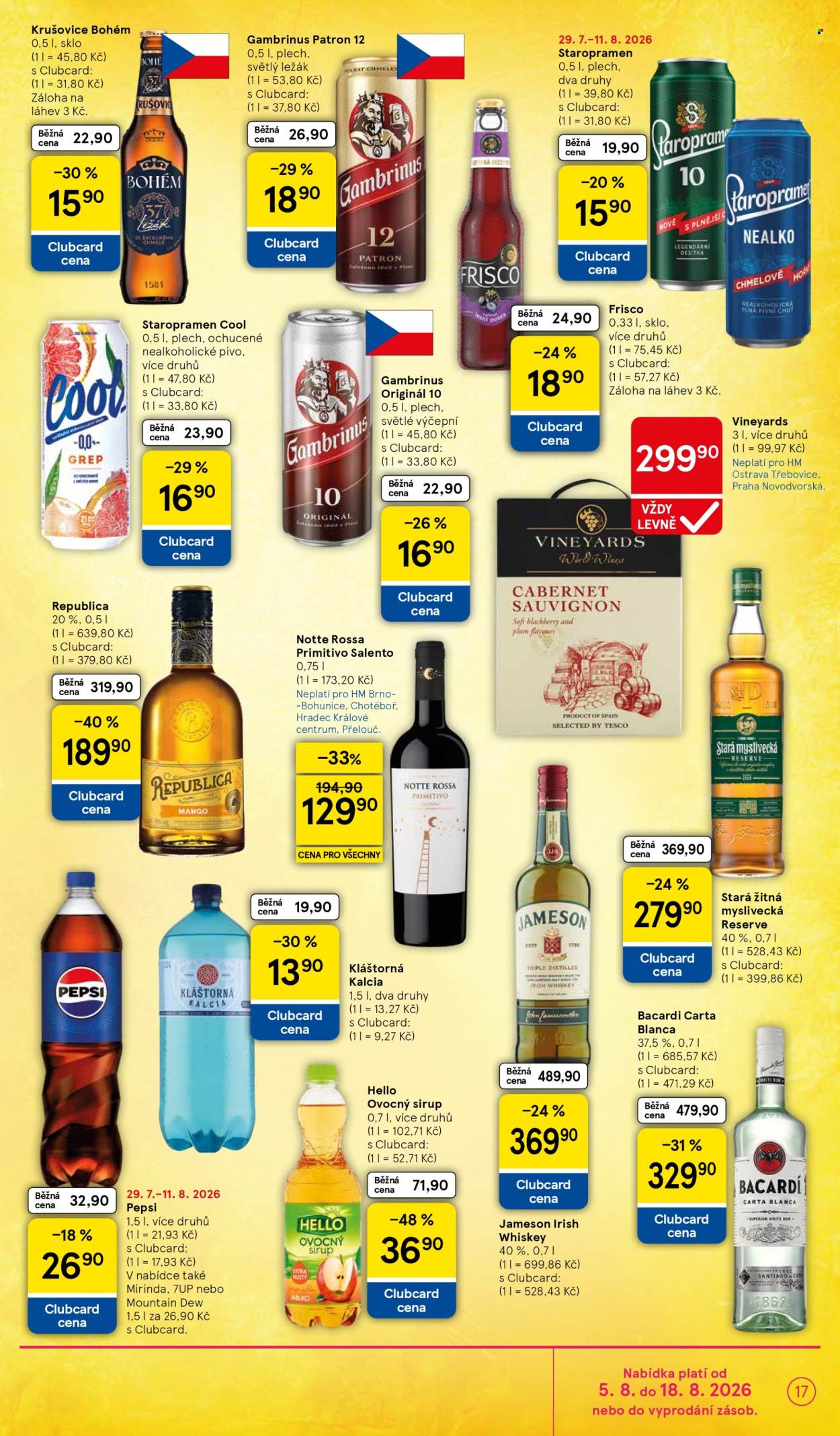 Leták TESCO - 5.8.2026 - 11.8.2026. Strana 17