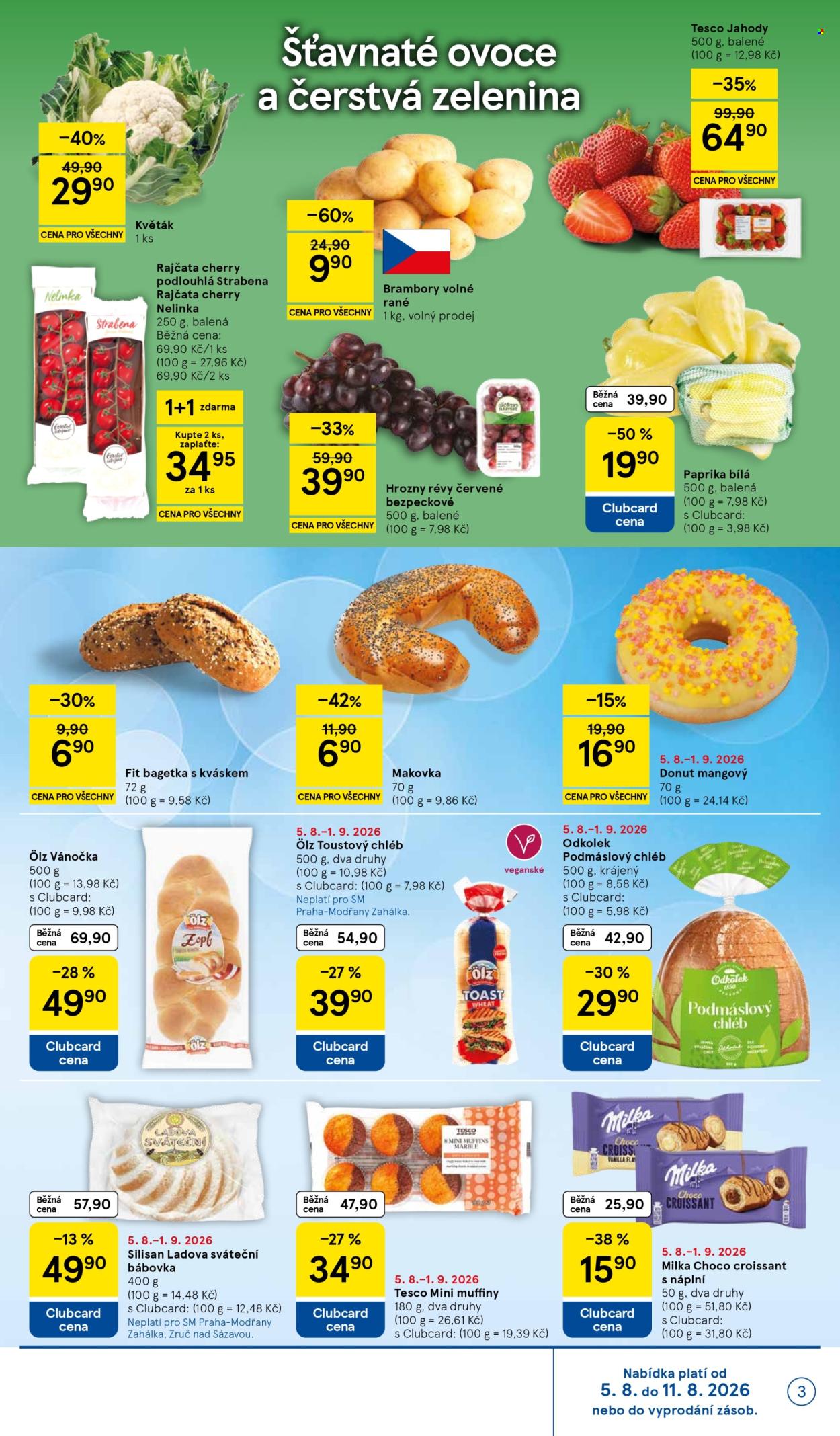 Leták TESCO supermarket - 5.8.2026 - 11.8.2026. Strana 3
