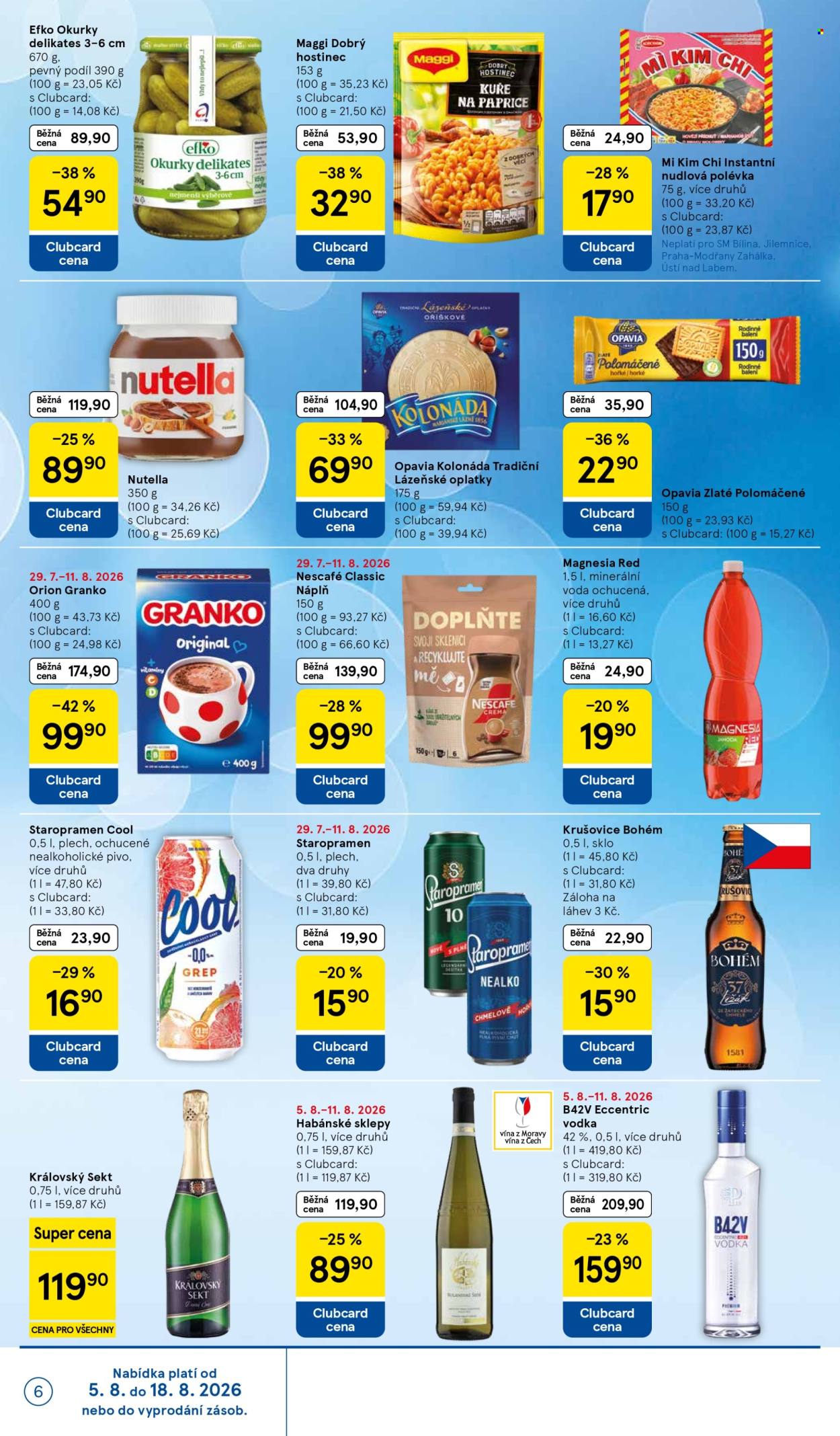 Leták TESCO supermarket - 5.8.2026 - 11.8.2026. Strana 6