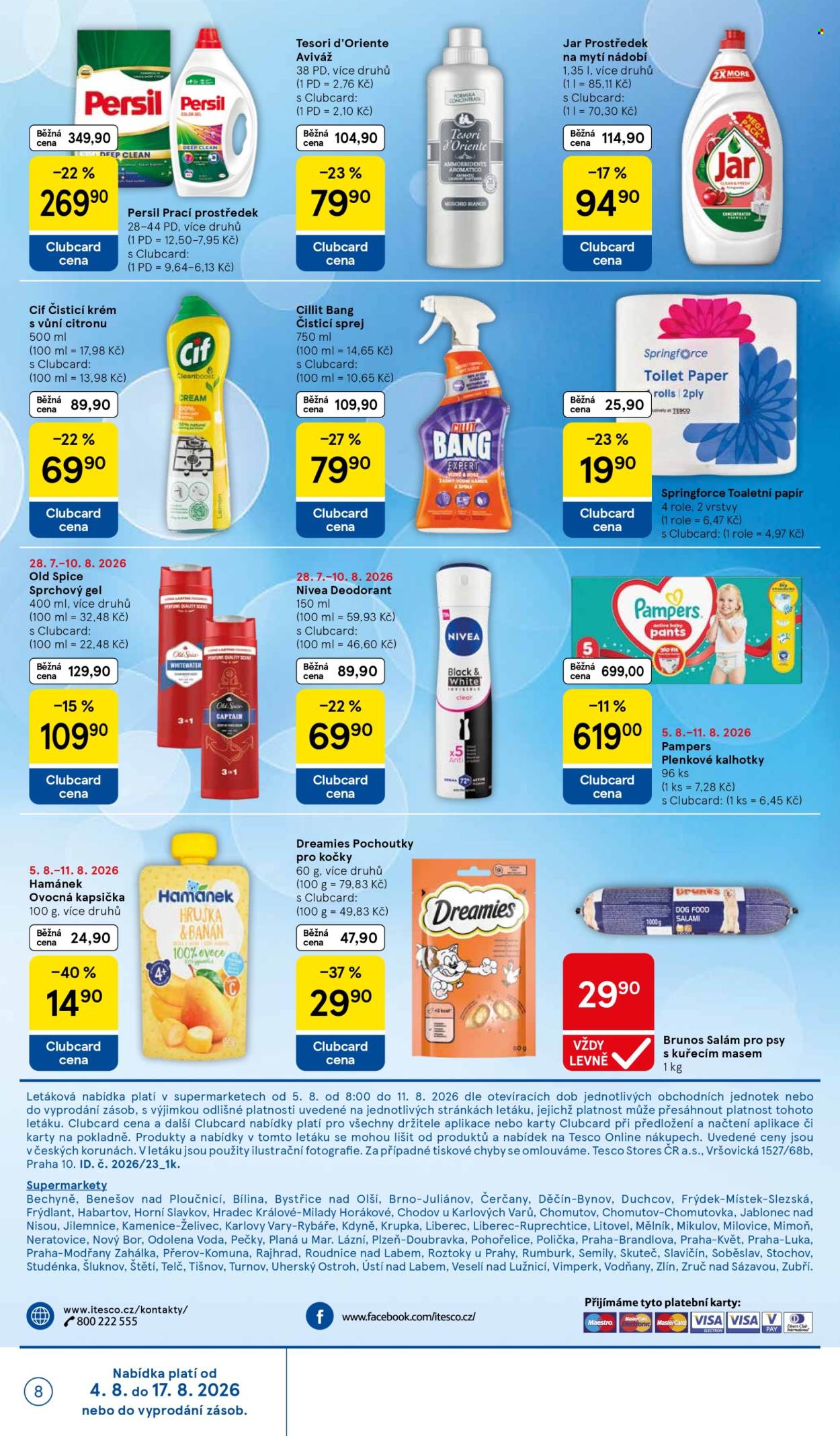 Leták TESCO supermarket - 5.8.2026 - 11.8.2026. Strana 8
