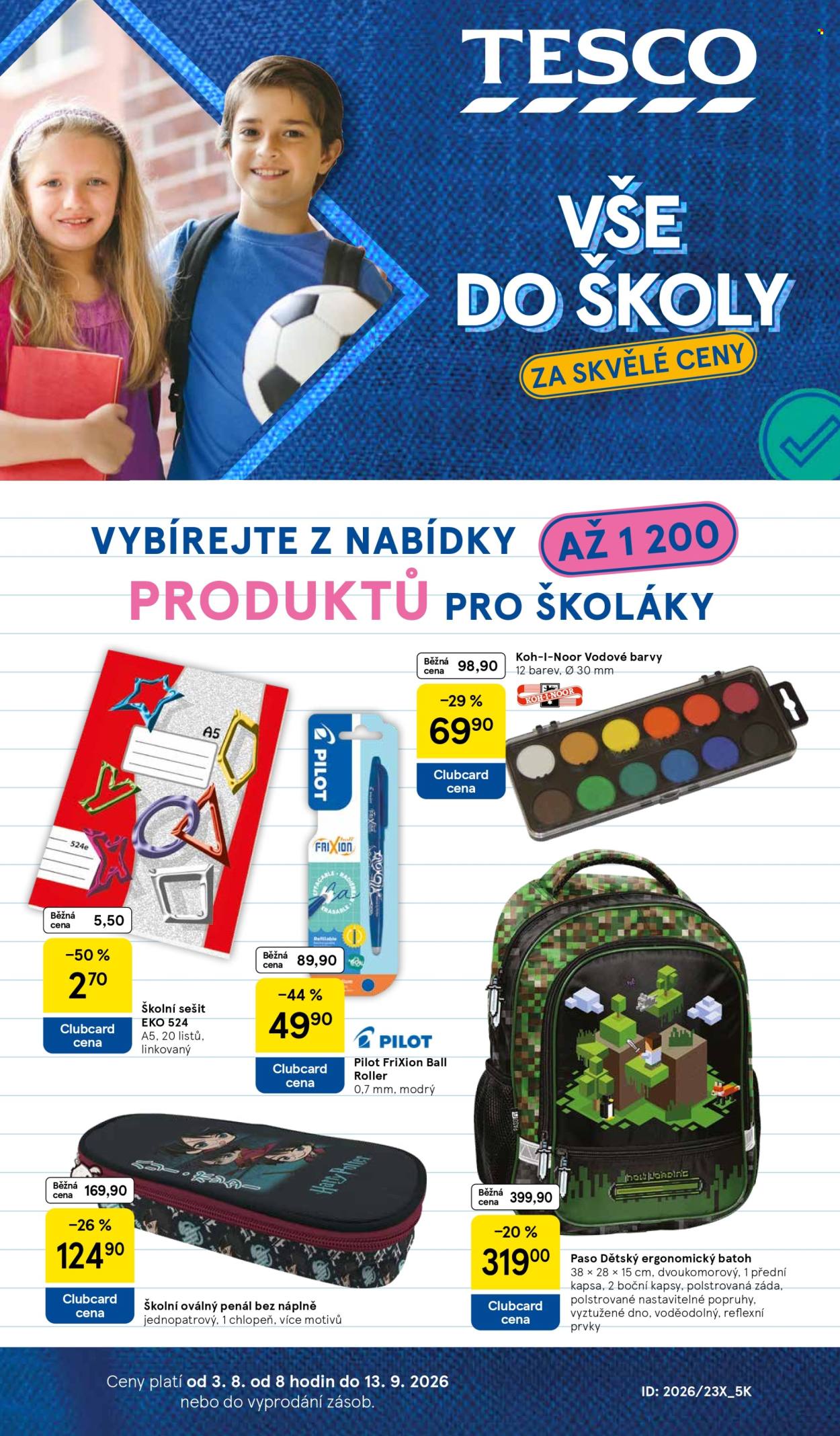 Leták TESCO hypermarket - 3.8.2026 - 13.9.2026. Strana 1