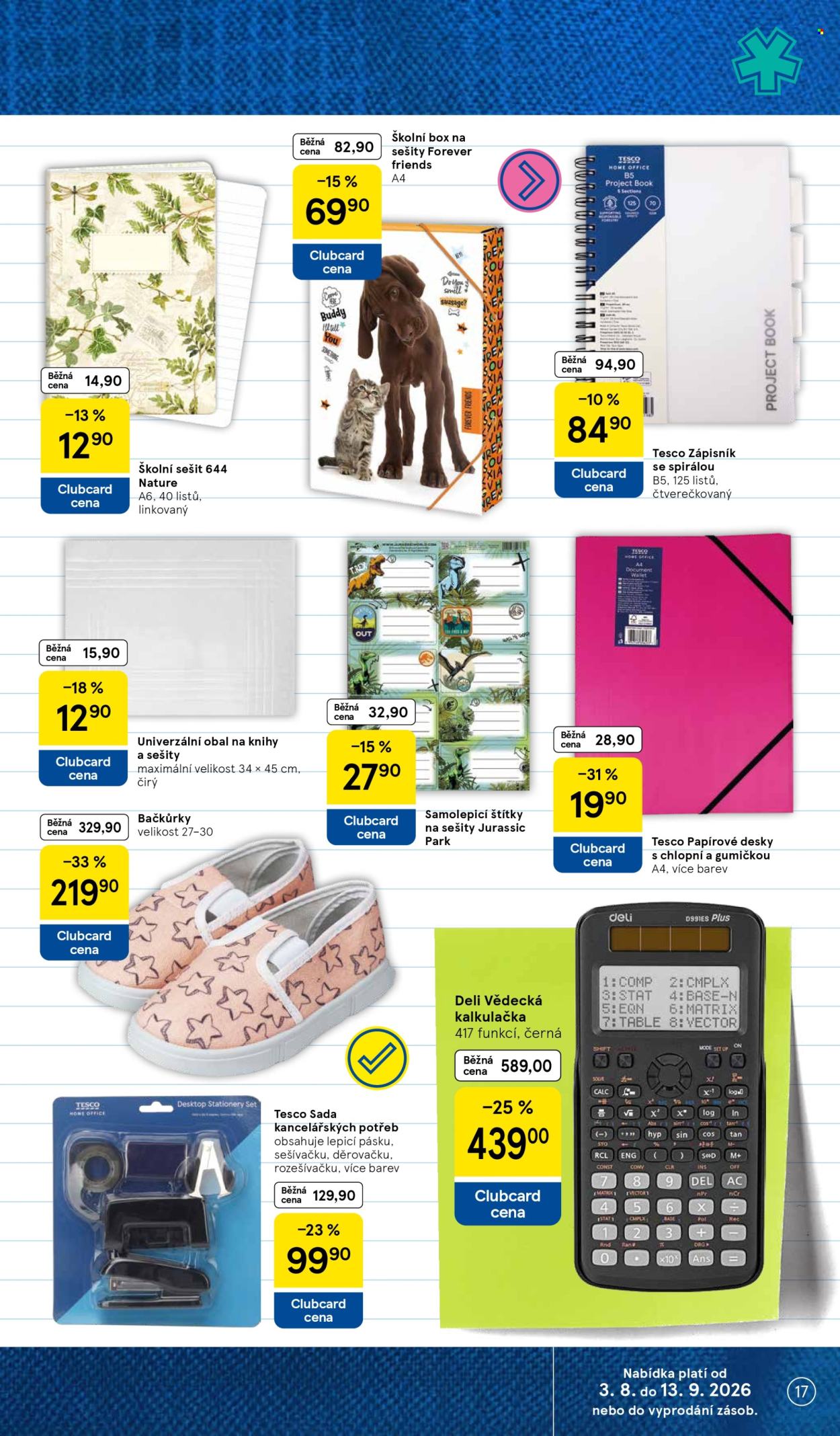 Leták TESCO hypermarket - 3.8.2026 - 13.9.2026. Strana 17