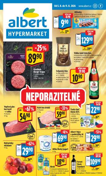 Leták Albert Hypermarket - 5.8.2026 - 11.8.2026.