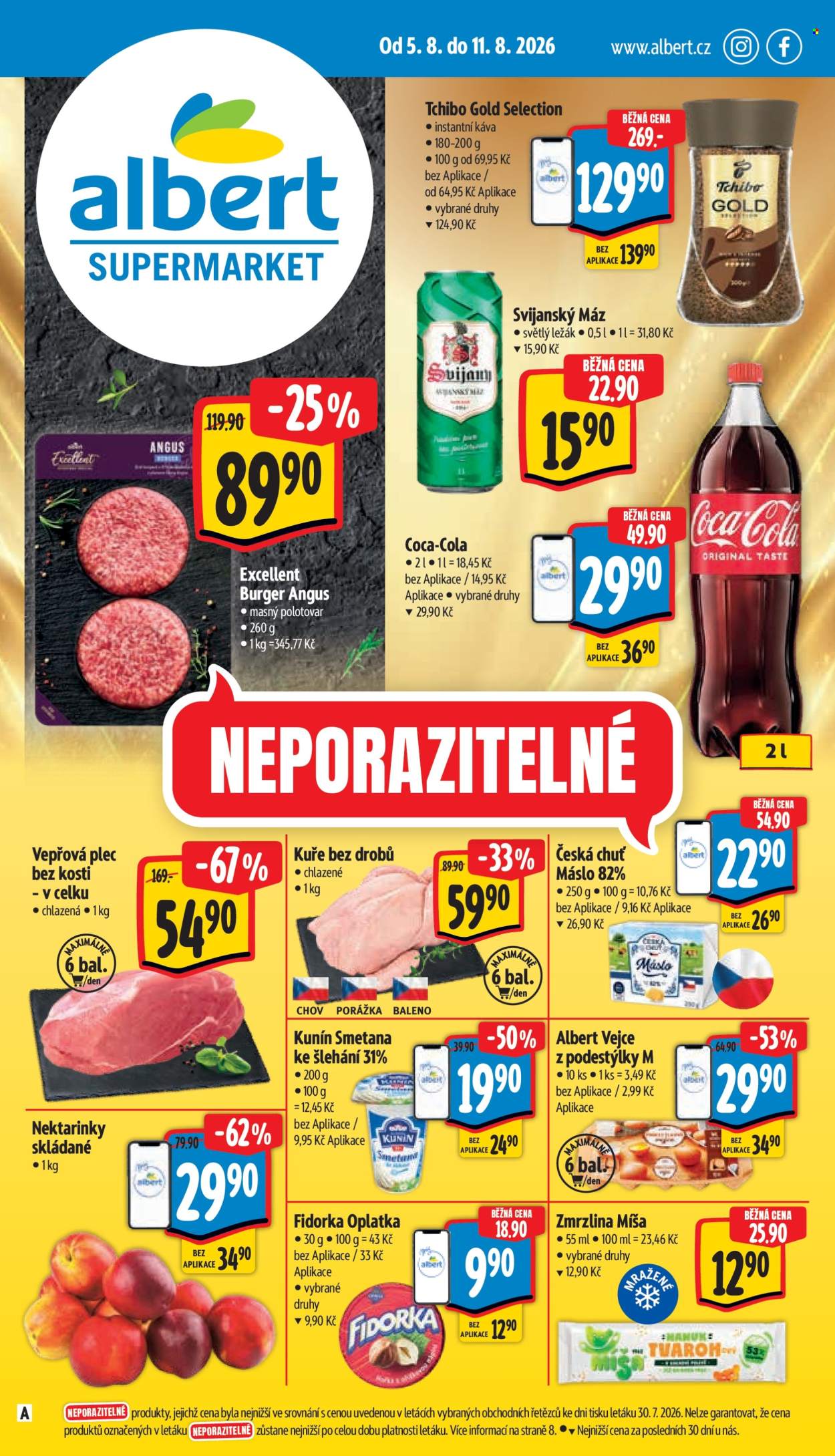 Leták Albert Supermarket - 5.8.2026 - 11.8.2026. Strana 1