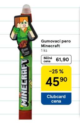 Gumovací pero Minecraft