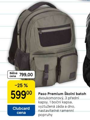 Paso Premium Školní batoh