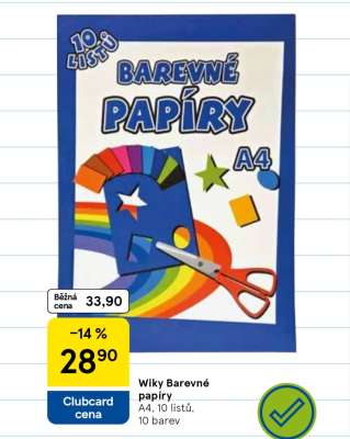 Wiky Barevné papíry
