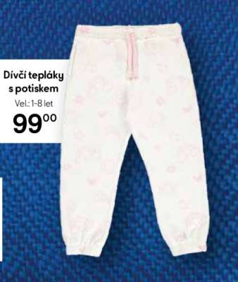 Dívčí tepláky s potiskem