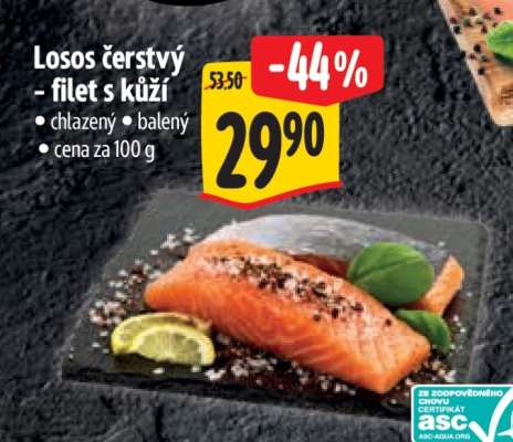 Losos čerstvý – filet s kůží