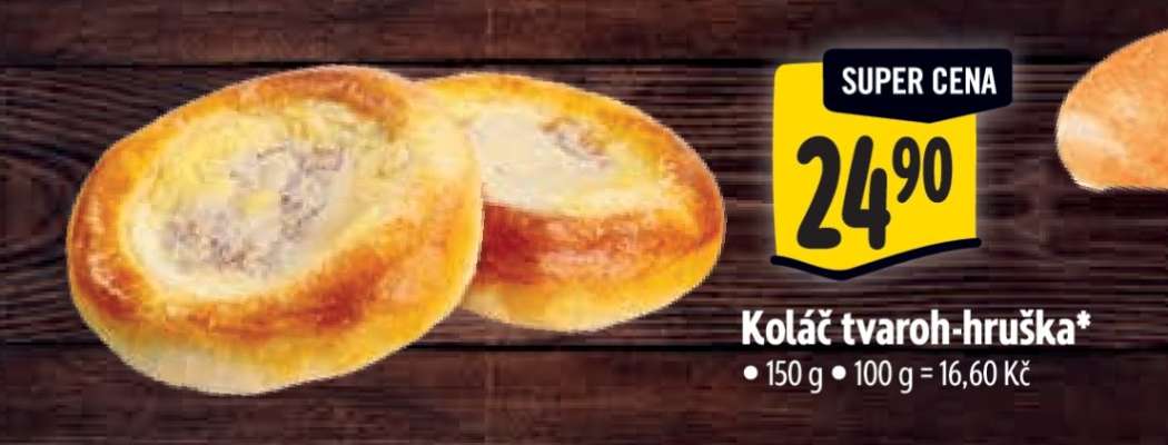 Koláč tvaroh-hruška