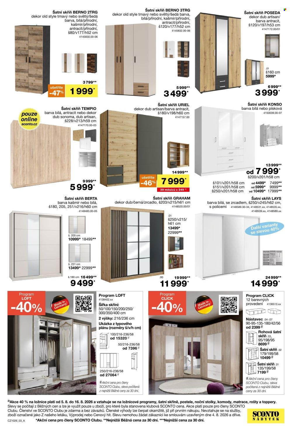 Leták SCONTO NÁBYTEK - 5.8.2026 - 25.8.2026. Strana 3