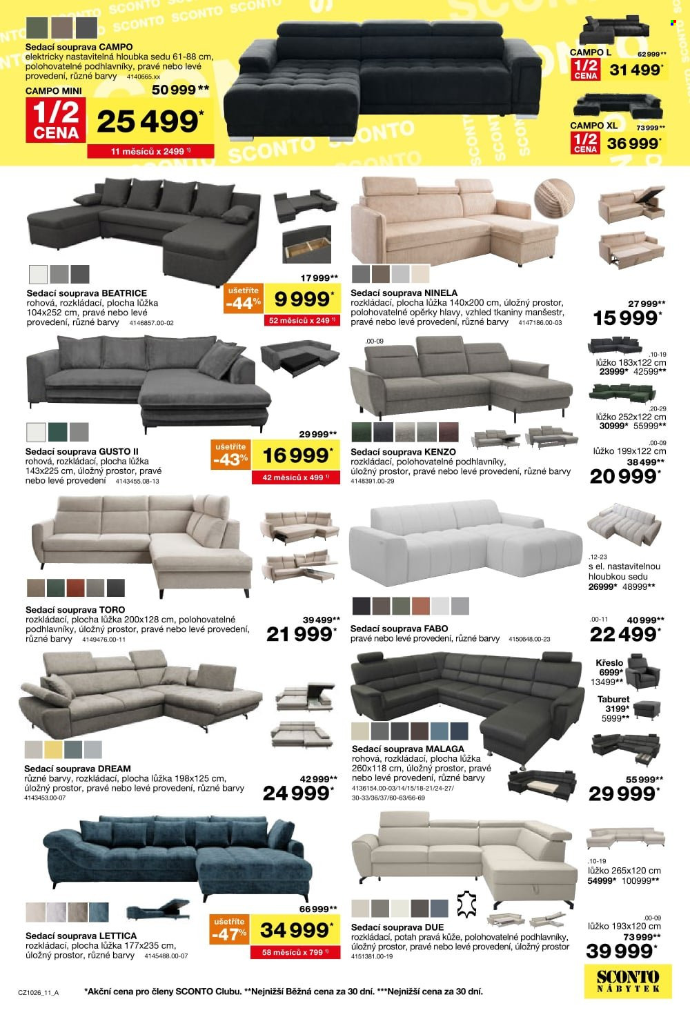 Leták SCONTO NÁBYTEK - 5.8.2026 - 25.8.2026. Strana 11