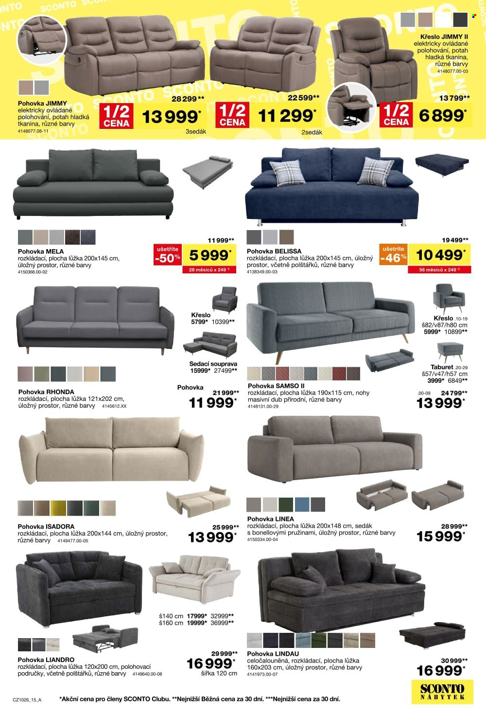 Leták SCONTO NÁBYTEK - 5.8.2026 - 25.8.2026. Strana 15