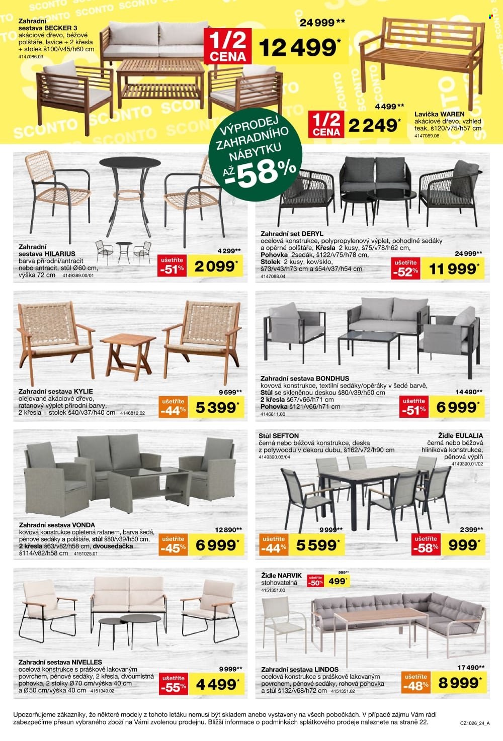 Leták SCONTO NÁBYTEK - 5.8.2026 - 25.8.2026. Strana 24