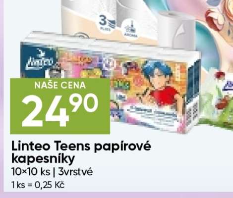 Linteo Teens papírové kapesníky