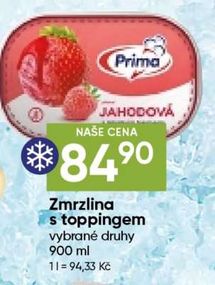 Zmrzlina s toppingem