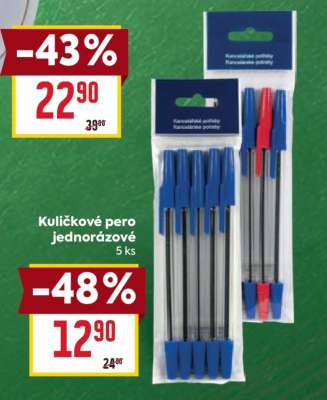 Kuličkové pero jednorázové 5 ks