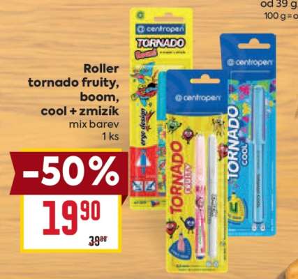Roller tornado fruity, boom, cool + zmizík