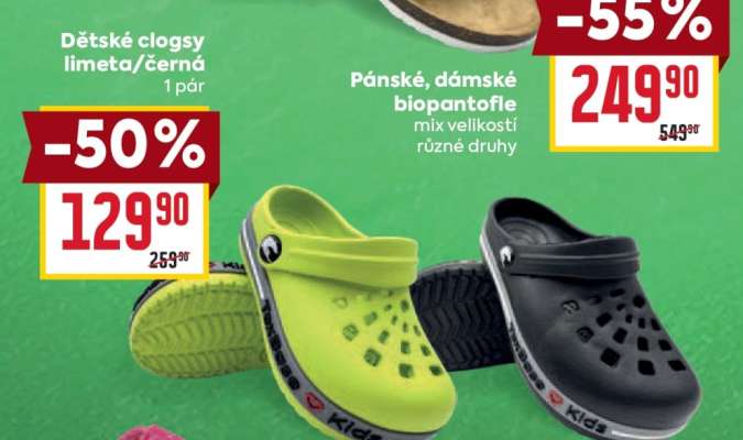 Dětské clogsy limeta/černá