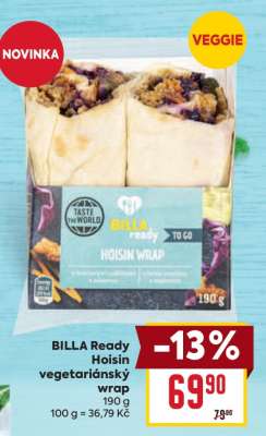 BILLA Ready Hoisin vegetariánský wrap