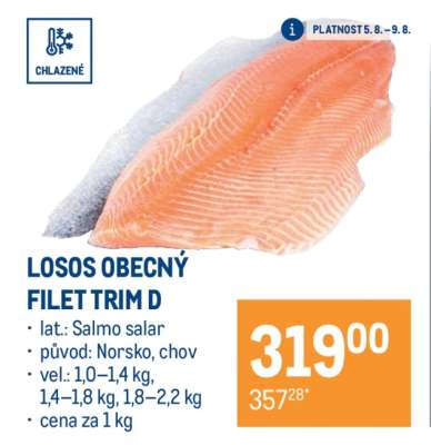 Losos obecný filet trim D