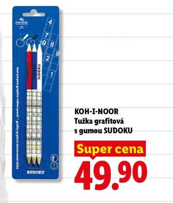 KOH-I-NOOR Tužka grafitová s gumou SUDOKU