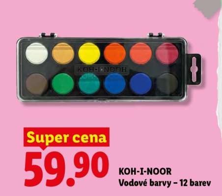KOH-I-NOOR Vodové barvy – 12 barev