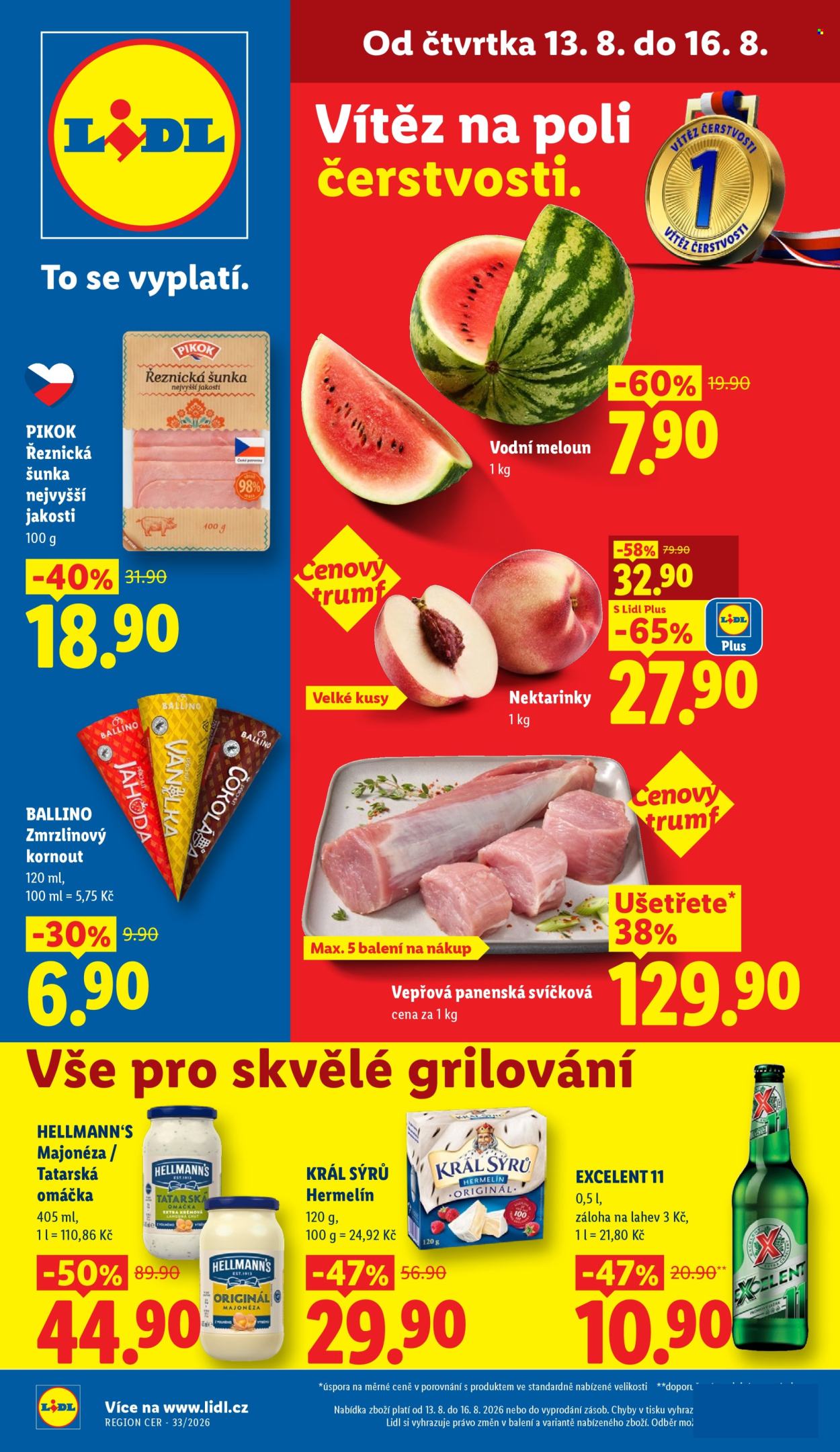 Leták Lidl - 13.8.2026 - 16.8.2026. Strana 1