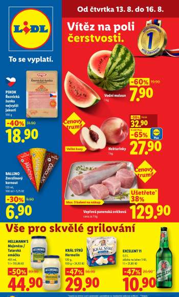 Leták Lidl - 13.8.2026 - 16.8.2026.