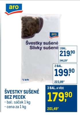 ŠVESTKY SUŠENÉ BEZ PECEK