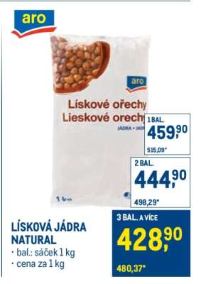 Lísková jádra natural
