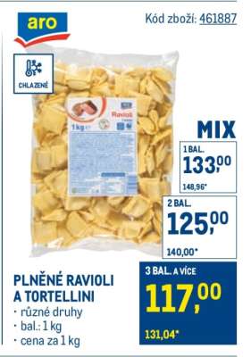 PLNĚNÉ RAVIOLI A TORTELLINI