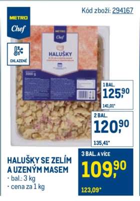 Halušky se zelím a uzeným masem