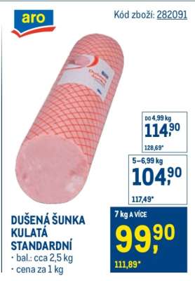 Dušená šunka kulatá standardní
