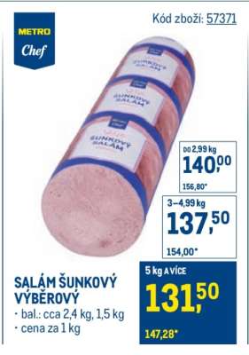 SALÁM ŠUNKOVÝ VÝBĚROVÝ
