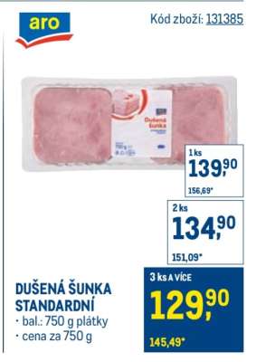Dušená šunka standardní