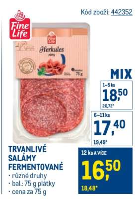 TRVANLIVÉ SALÁMY FERMENTOVANÉ