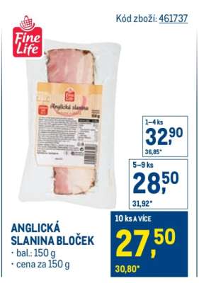 ANGLICKÁ SLANINA BLOČEK