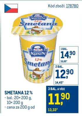 Smetana 12 %
