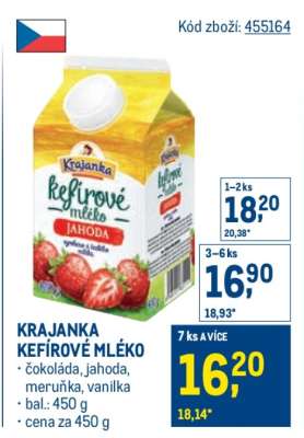 Krajanka kefírové mléko