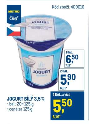 Jogurt bílý 3,5 %